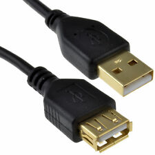GOLD USB 2.0 EXTENSION High Speed Cable A Plug to Socket Lead 24AWG 50cm/1m/2m