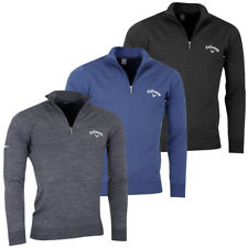 Callaway Golf Mens 2018 1/4 Zip Merino Mix Wool Thermal Sweater 45% OFF RRP