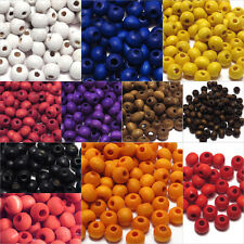 Lot de 100 Perles en Bois 6mm plusieurs couleurs au choix