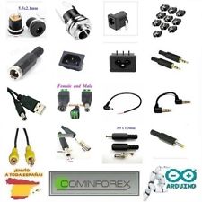 Clavija Conector Jack DC/ AUDIO Clavija Macho/ Hembra soldar a Placa o Cable    