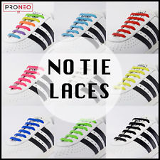 PRONEO elastic No Tie Shoe Laces Silicone Shoelaces For Adults & Kids Trainers