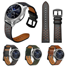 22mm Bracelet en cuir véritable courroie de montre pour Samsung Gear S3 Frontier
