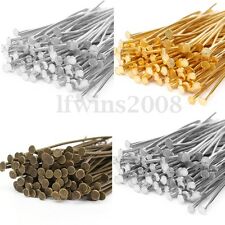 100-250 Clous Tiges à Tête Plate/Ronde Bijoux DIY Fabrication Création 3/4/5/CM