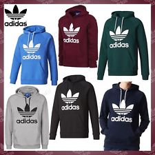Adidas Originals Mens Trefoil Logo Fleece Hoodie Top Hooded Sweat shirt S M L XL