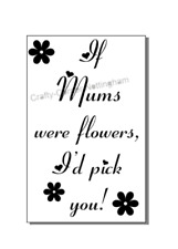 Vinyl Decal Sticker Wine bottle If Mums were flowers I'd pick you Mothers day