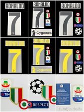 Official Juventus 2018-19 name number SerieA UCL Ronaldo respect patch Cygames 