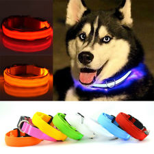 LED Clignotant Nylon Réglable Animaux Chiens Chats Sécurité Collar Glow Lumineux