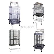FoxHunter Large Metal Bird Cage With Stand Aviary Parrot Budgie Canary Cockatiel