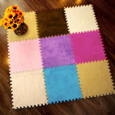 enfants Tapis Mousse de puzzle Eva Shaggy Velours Bébé Eco SOL broderie