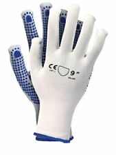 12 PAIRES DE NYLON POLKA DOT TRAVAIL GANTS ADHÉRENCE DE SÉCURITÉ 7 - 10