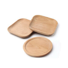 1pcs New Home Bois Assiette en Rond Carré Fait à la Main Plateau Outil Cuisine