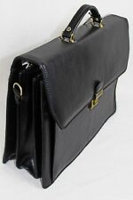 KATANA cartable, serviette, porte document à 3 soufflets en croûte de cuir 63032