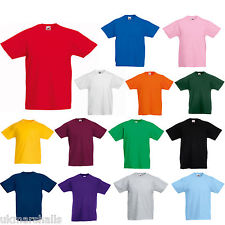 FOTL Childrens Boys Girls T Shirt Plain 100% Cotton Tee Shirt 14 Cols All Ages