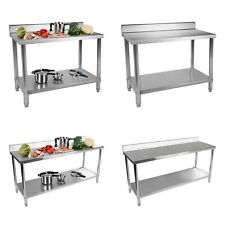 Table De Travail Inox Table De Préparation Plan De Travail Tablette Et Dosseret