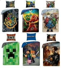 Auswahl Wende Bettwäsche 140 / 135x200cm 100% Baumwolle Minecraft Ninjago