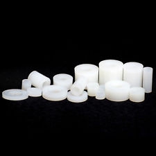 M2.5, M3, M4, M5 WHITE NYLON SPACERS PLASTIC STANDOFFS ROUND THICK WASHERS