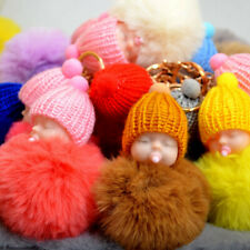 Mignon Cheveux Boule Pendentif Peluche Poupée Bébé Porte-clés Pr Sac Voiture
