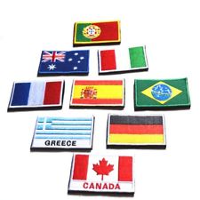 Fashion Nation Flag Emblem Badge Patch Sew Embroidered Country Sew Trim 2*3 inch