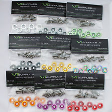 [16 Peice Kit] M6 Anodized Aluminum Fender Washers & Bolts Engine Dress up 