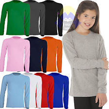 T-SHIRT da BAMBINO a MANICA LUNGA Maglietta JHK Bimbi MAGLIA Maniche LUNGHE Kids