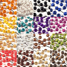Lot de 100 Perles en Bois 8mm pour Bijoux Finition Française Plusieurs couleurs