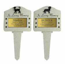 Personalised Pet Dog Or Cat Memorial Grave Stake Plaque stone Engraved 
