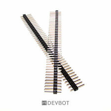 Barrettes de connexion 40 Pin Mâle Noir, sécable, 2.54 mm. DIY, Arduino, PI.