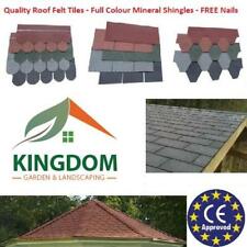 ROOF FELT TILES SHINGLES ROOFING ASPHALT SQUARE FISHSCALE HEXAGONAL (4 COLOURS)