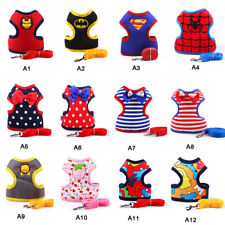 Adjustable Small Pet Dog Cat Harness with Leash Cartoon Puppy Soft Vest Harness