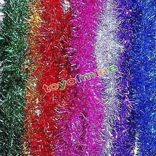 200cm longueur rouge argent lametta guirlandes décoration string paillettes noël