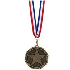 Personalised Combo Star 45 mm Medal with 800 mm Ribbon *NOW ENGRAVED FREE*