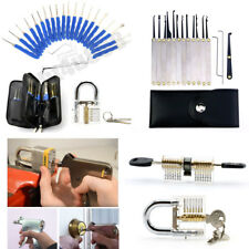 Unlock Clear Practice Padlocks Lock Open Training Tools Opener Gun Kit Set UK LU