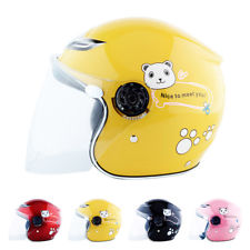 Enfants Masque Casque Sécurité Bol Moto Scooter Protection Visiere Pare-soleil