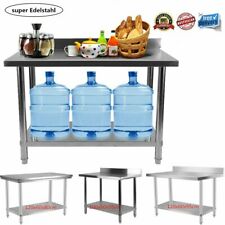 TABLE DE TRAVAIL ADOSSEE PLAN DE TRAVAIL PROFESSIONNEL ETAGERE ACIER INOX 4 mode