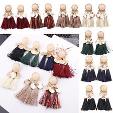 Femme Boucles D'oreille Frange Bohème Paillette Longue Bijoux Dangle Cadeau Mode