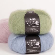 DROPS KID-SILK 75%KID MOHAIR 25%SILK LUXURY GLOSSY FLUFFY Knitting Yarn 25g