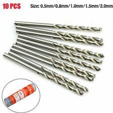 10PCS Mini Drill HSS Twist forage Bit tige droite Outil électrique foret 0.5-2mm