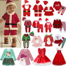 Nourrisson Bébé Fille Garçon Père Noël Chapeau de Barboteuse Costume Déguisement