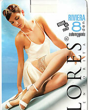 Braut-Strümpfe LORES hauchdünne halterlose Strümpfe weiß Silikon Riviera 8 den 