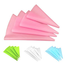 4pcs Silicone Réutilisable Poche à Douilles Pâtisserie Sac Gâteau Crème Diy