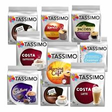 TASSIMO T Discs Pods Coffee Latte, Caramel Cappuccino Americano Cadbury Variety