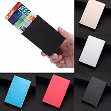 Noir RFID Porte-Carte Pop Up Aluminium Hommes Femmes ID Protecteur Slim Purse