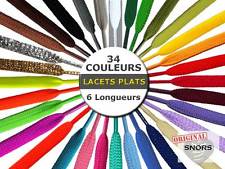 LACETS de COULEUR PLATS - 34 Couleurs - 6 Longeur - 2 Largeur - Dentelles