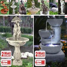 SOLAR SPRINGBRUNNEN SOLAR GARTENBRUNNEN SOLARTEICHPUMPE WASSERSPIEL MIT LED AKKU