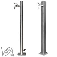 Edelstahl Wasserzapfsäule Zapfsäule Wasserzapfstelle Garten Wasserhahn V2Aox