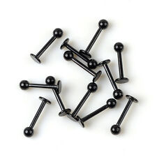 Lots 10/20/30Pcs Acier Inoxydable Boule Noire Labret Lèvre piercing langue Stud