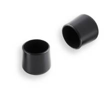 20 Abdeck/Endkappen für runde Rohre von 14 - 30 mm, Kunststoff/PE, Schwarz