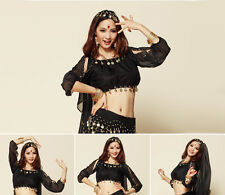 de danse orientale brassière à manches longues sequins la danse du ventre Top