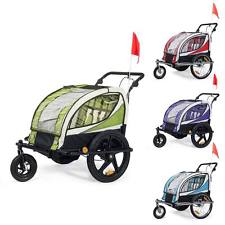 Remorque Vélo convertible Jogger 2en1 Enfants 360° Rotatif Amortisseur SAMAX