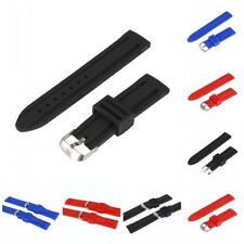 20/22/24mm Bracelet de Montre Bande Silicone Caoutchouc Déployante Boucle